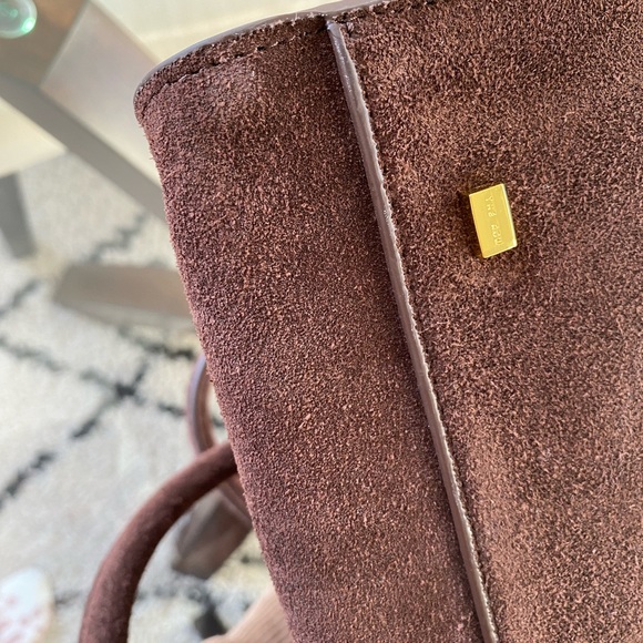 The Row Inspired Margaux Genuine Suede Bag Large - Picture 15 of 16